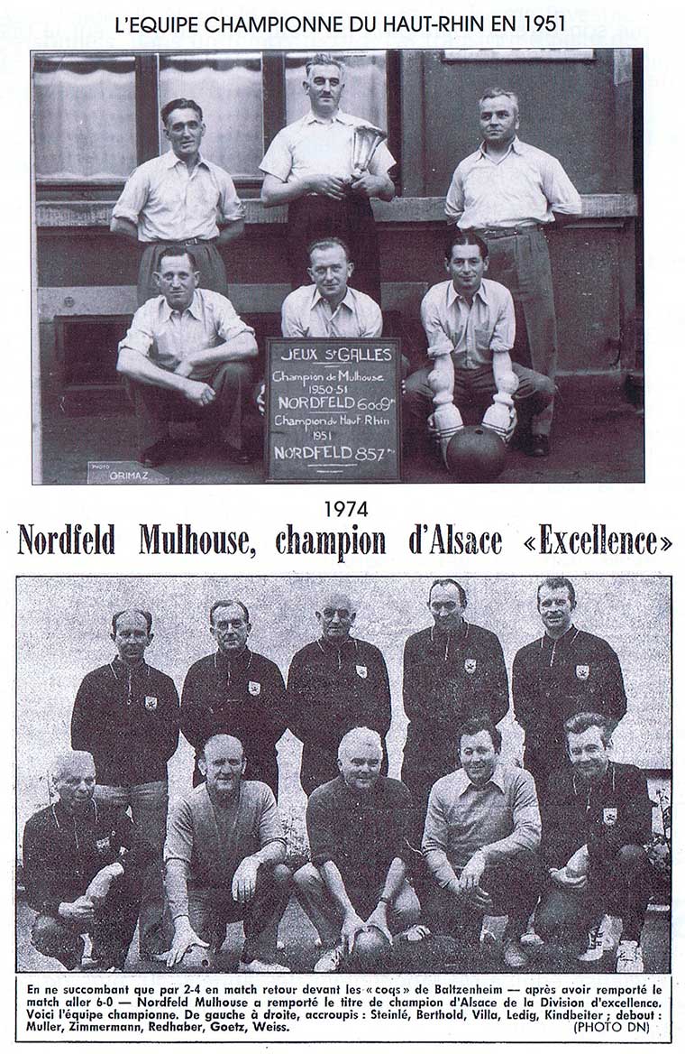 Equipe Nordfeld en 1951 et en 1974